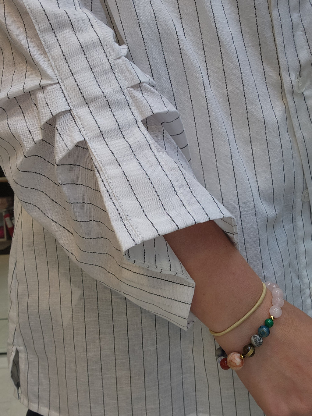 Pinstripe Pleat Shirt