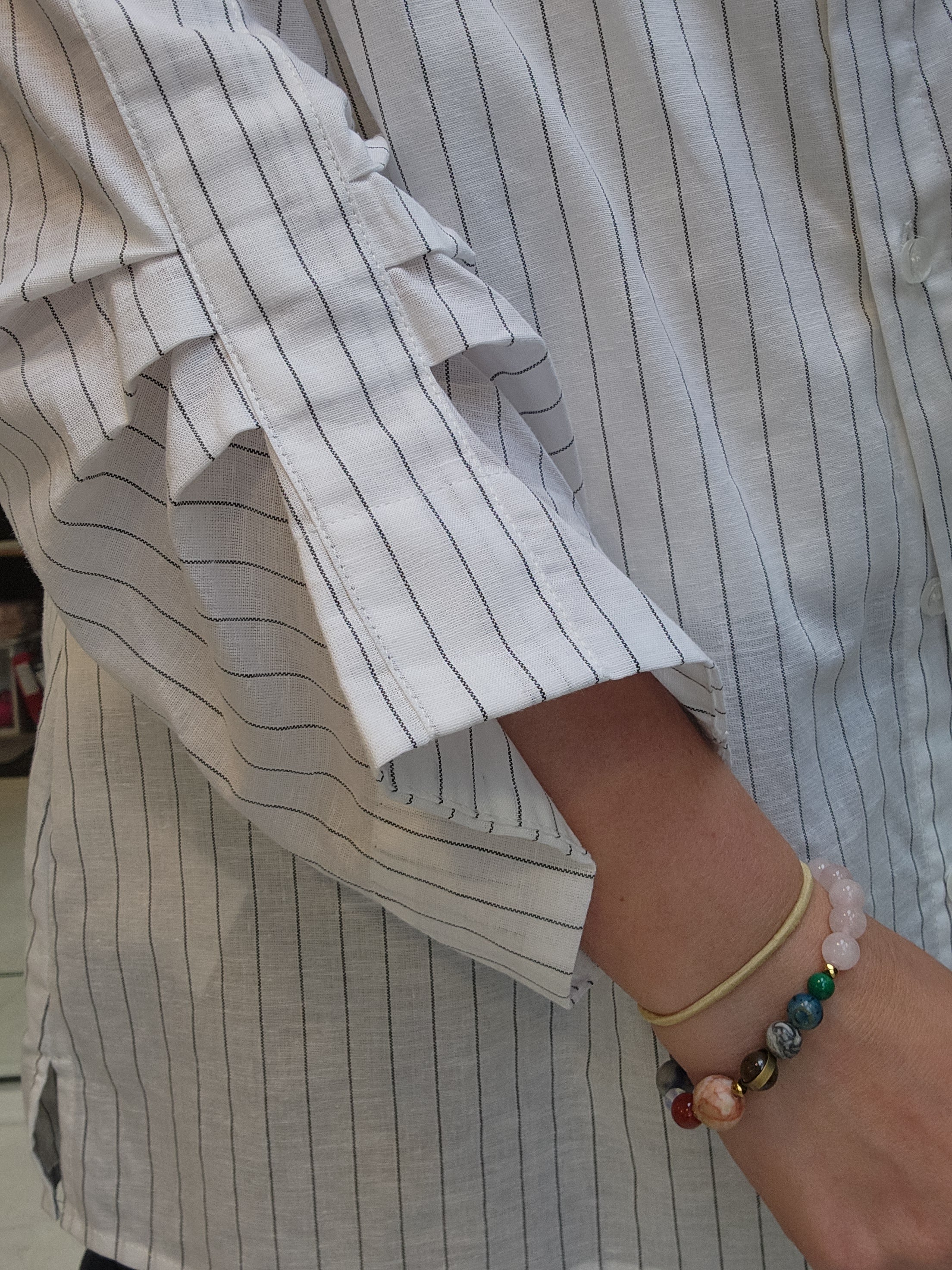 Pinstripe Pleat Shirt