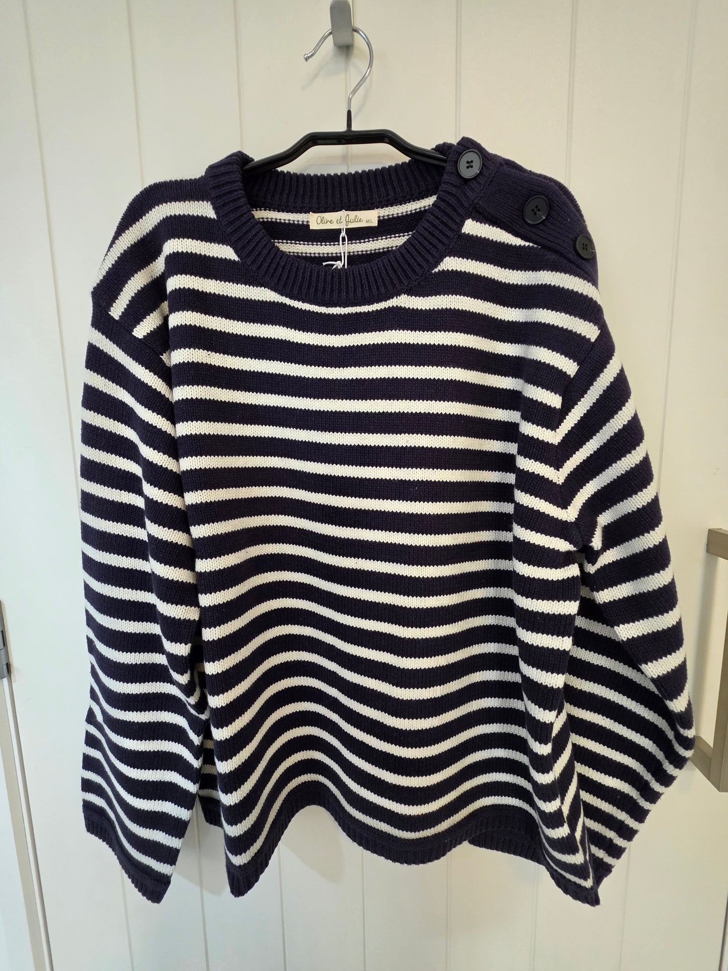 Natural O & J Brenton Stripe Jumper OJW36