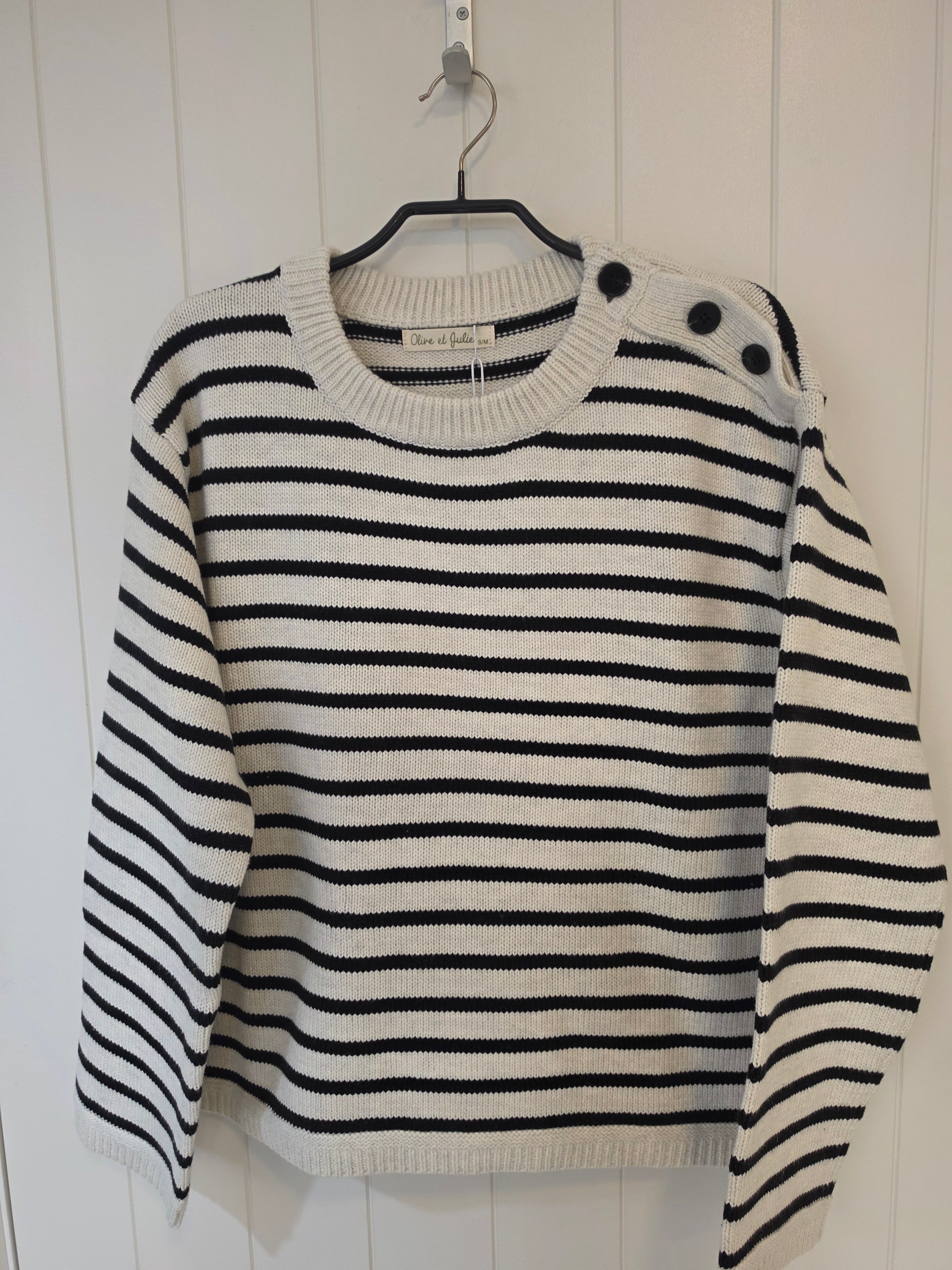 Natural O & J Brenton Stripe Jumper OJW36