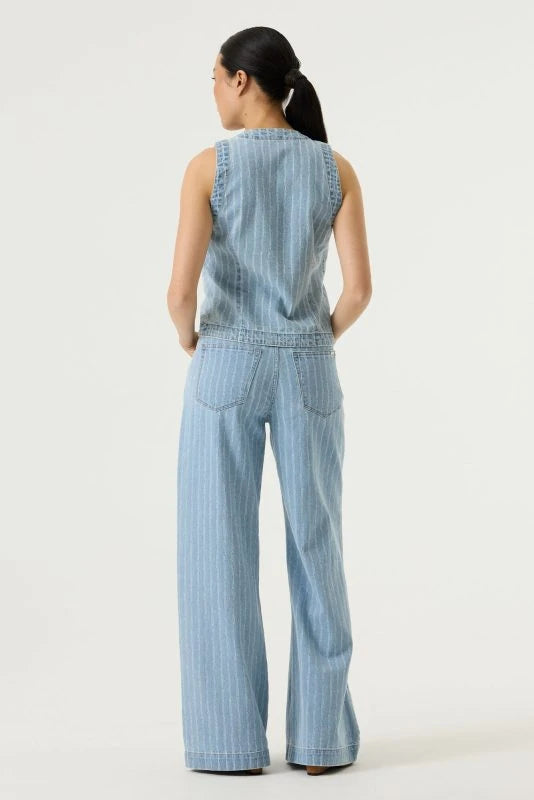 Denim Pinstripe Waistcoat