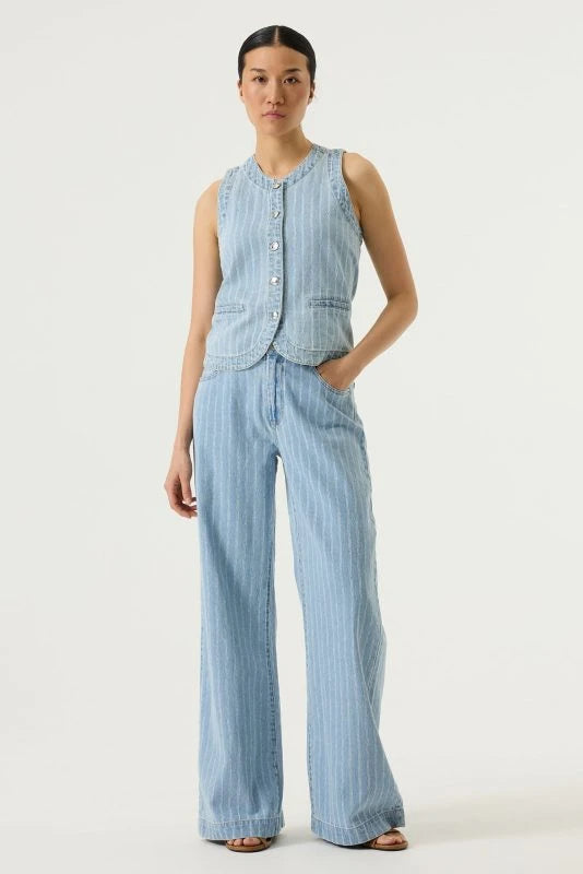 Denim Pinstripe Waistcoat