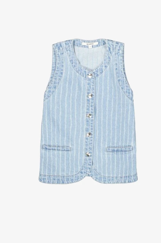 Denim Pinstripe Waistcoat