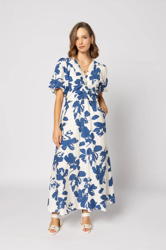 Halo Dress Blue Flower