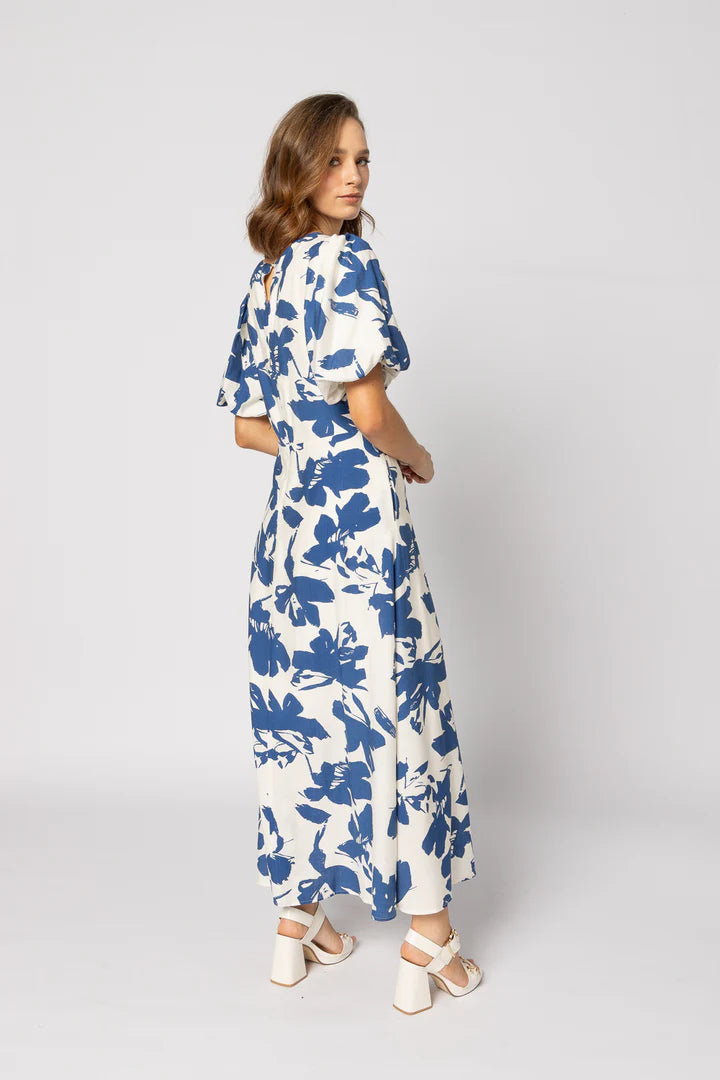 Halo Dress Blue Flower