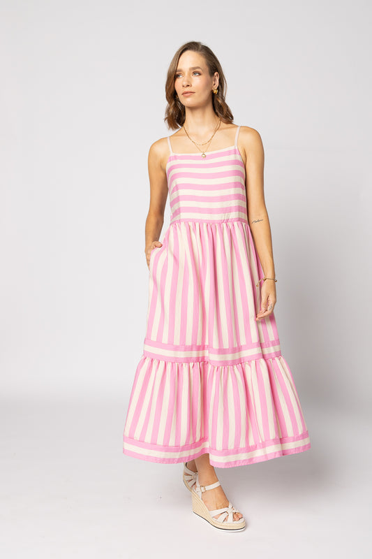 Olivia Dress Candy Stripe