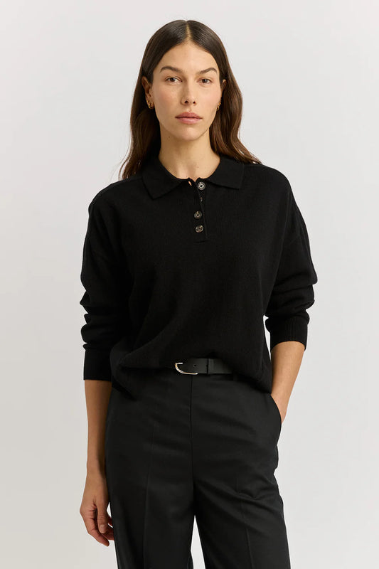 Toorallie Fine Jersey Polo Black
