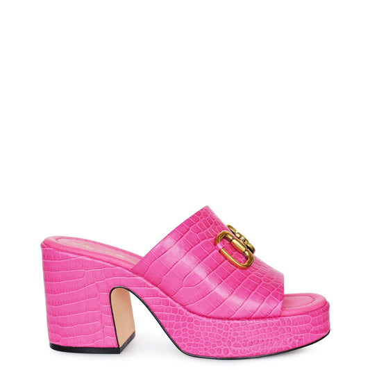 Kathryn Wilson Carley Mule Dolly Pink Croc