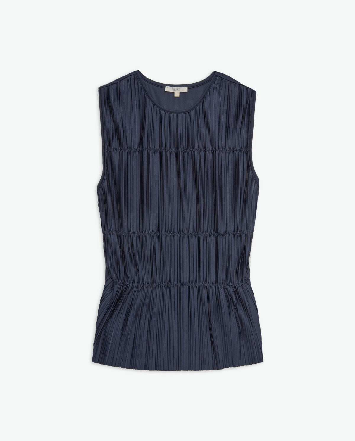 YERSE Navy-Blue Pleated Camisole