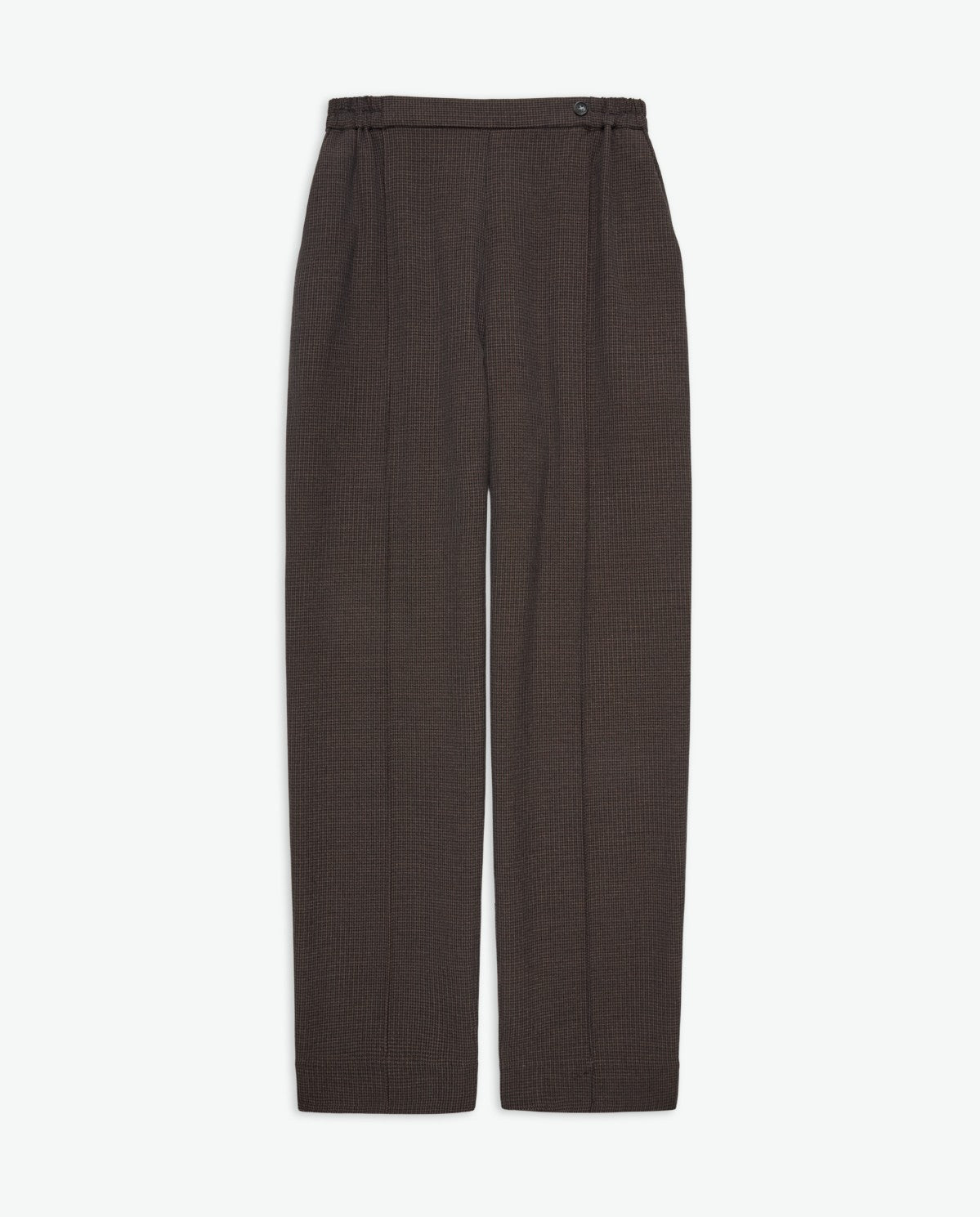 YERSE Brown Houndstooth Suit Trousers