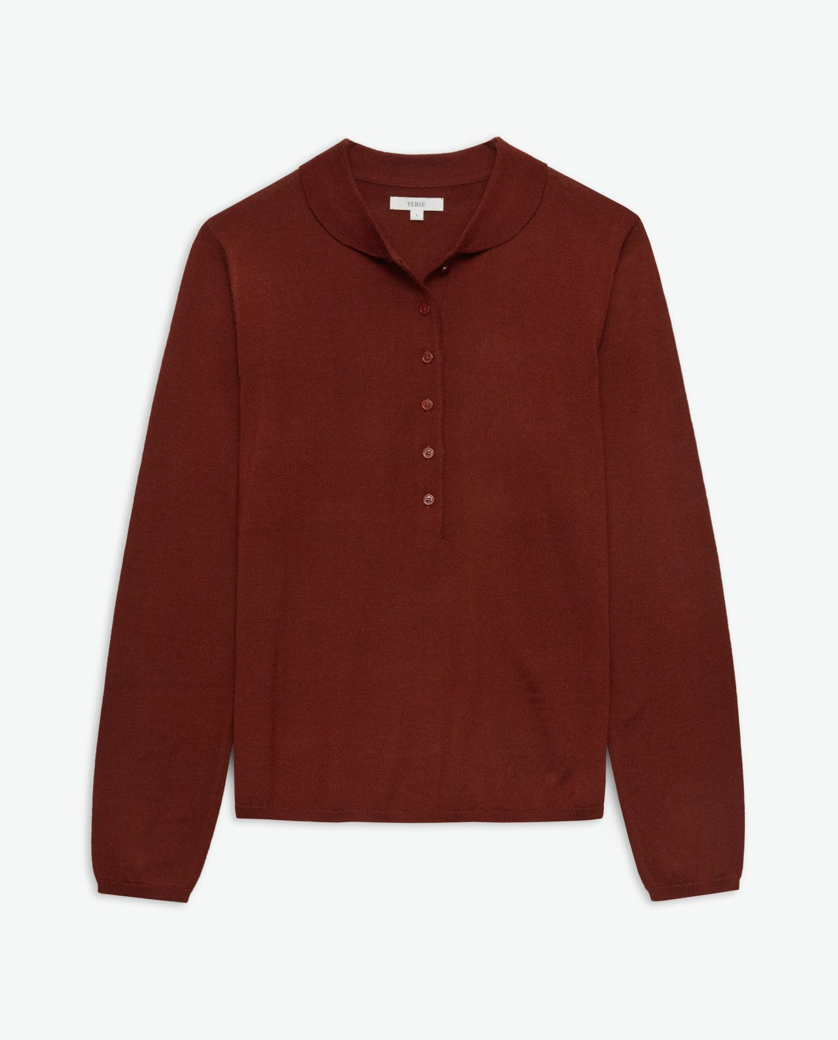 YERSE Terracotta Merino-Wool Wide Sweater