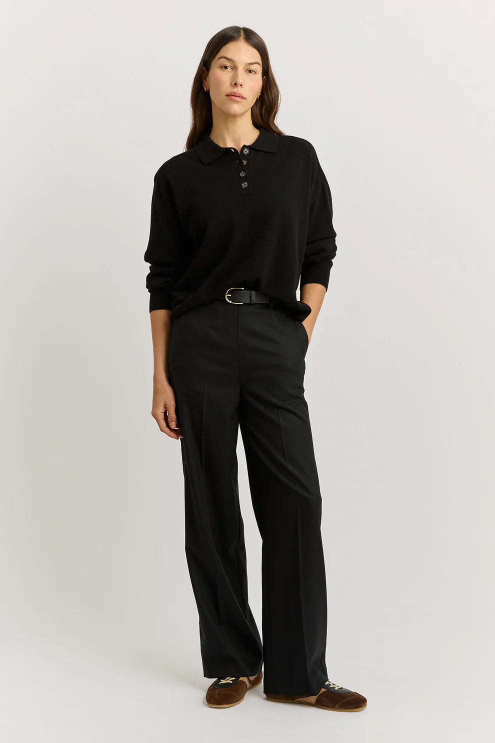 Toorallie Fine Jersey Polo Black