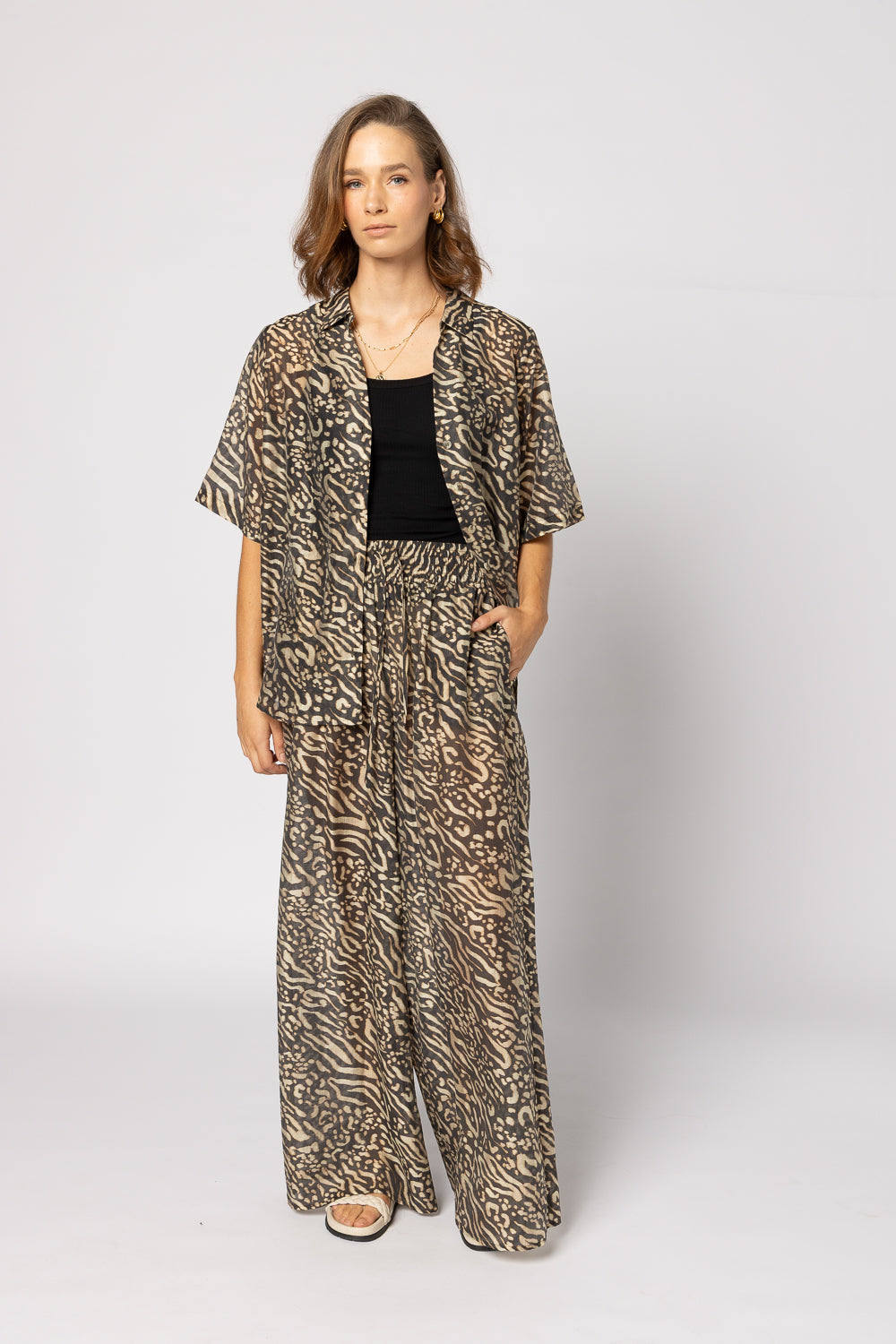 Piza Shirt Zebra Print