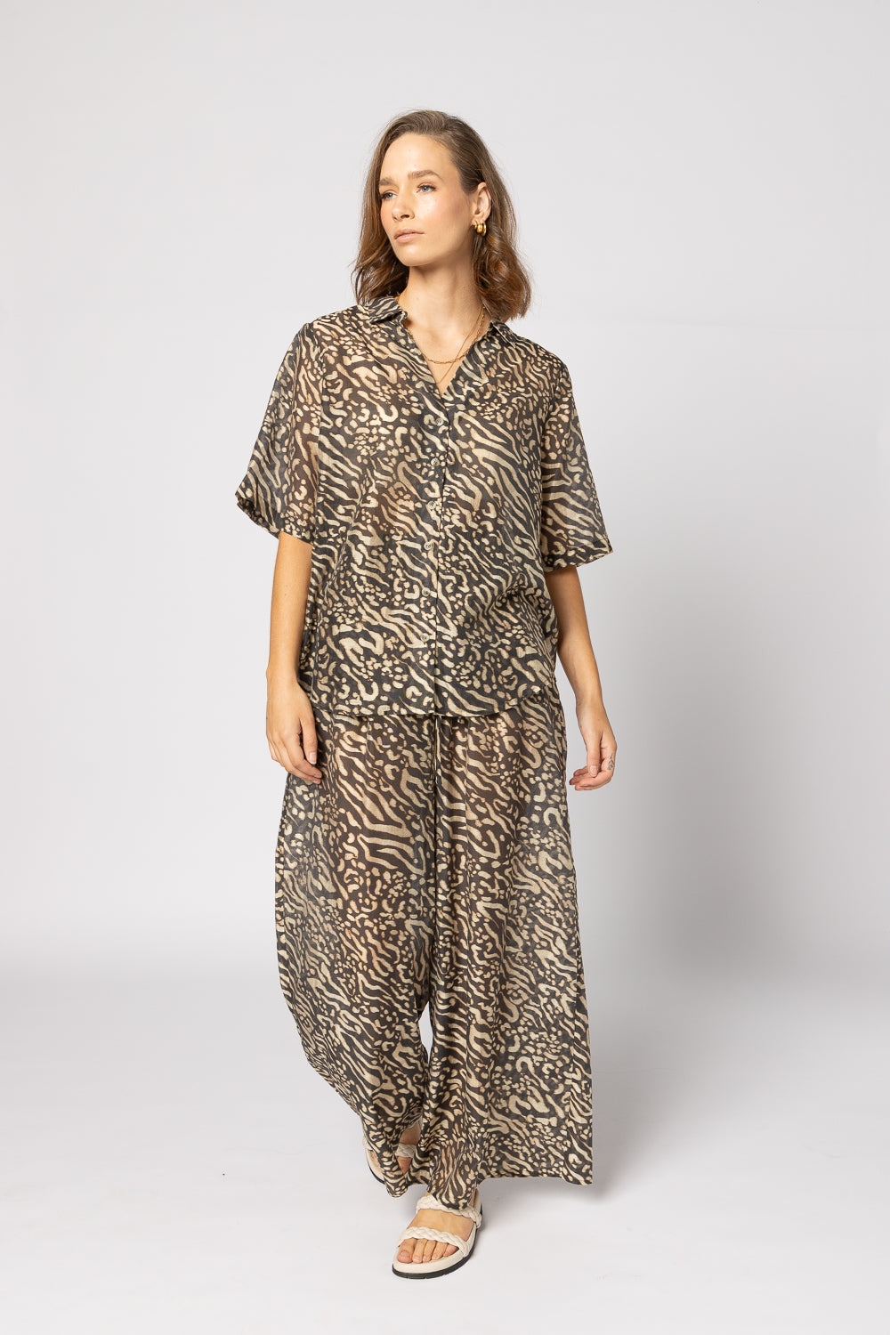 Piza Shirt Zebra Print