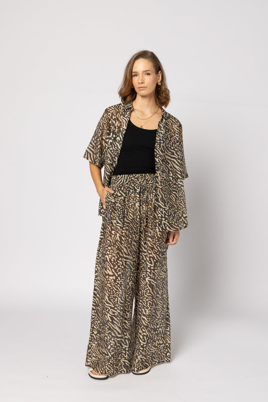 Piza Shirt Zebra Print
