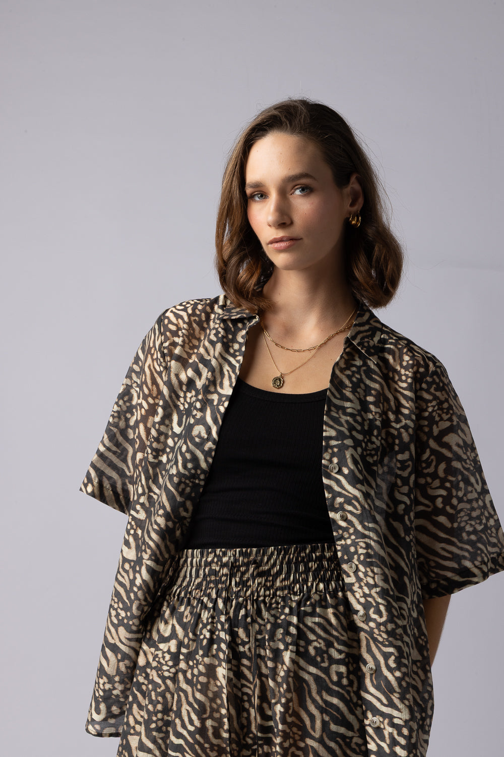 Piza Shirt Zebra Print