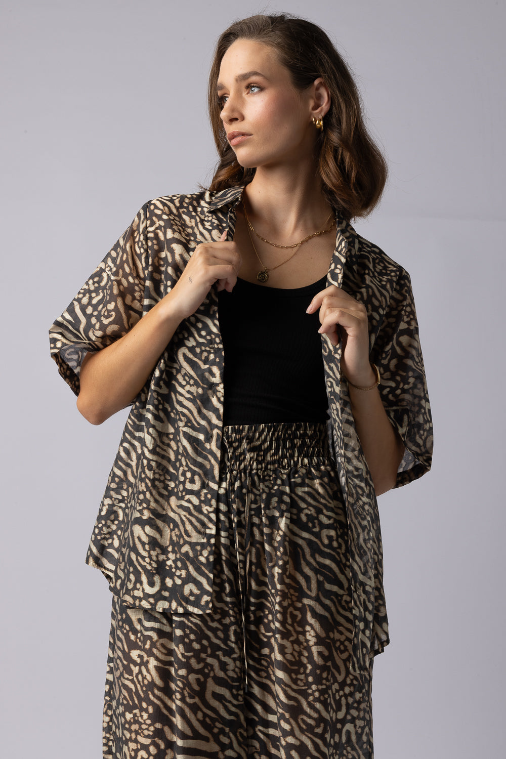 Piza Shirt Zebra Print