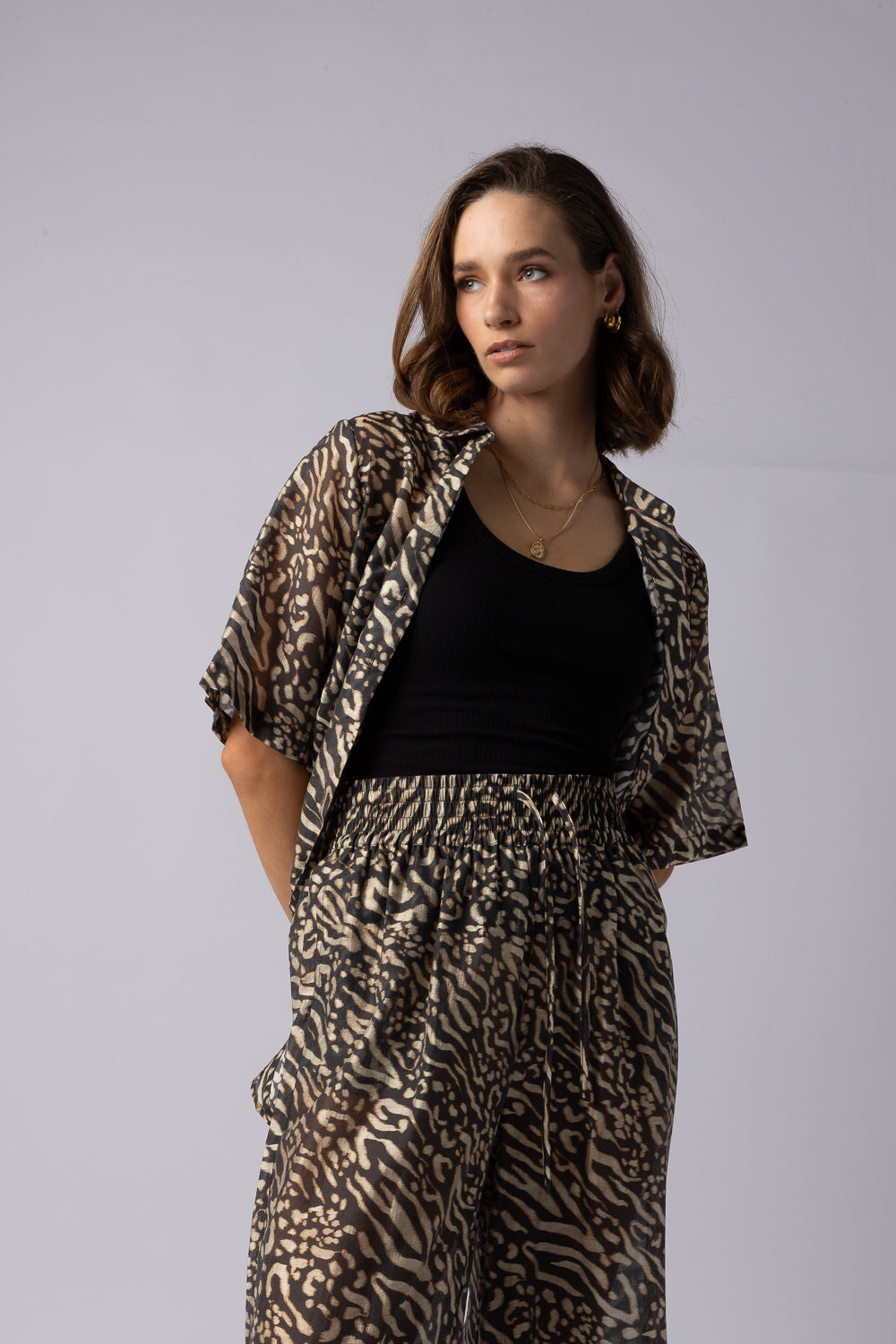 Piza Shirt Zebra Print