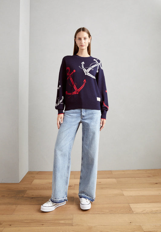 Scotch & Soda Anchor Jacquard Pullover