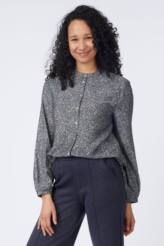 YERSE Printed Navy Shirt