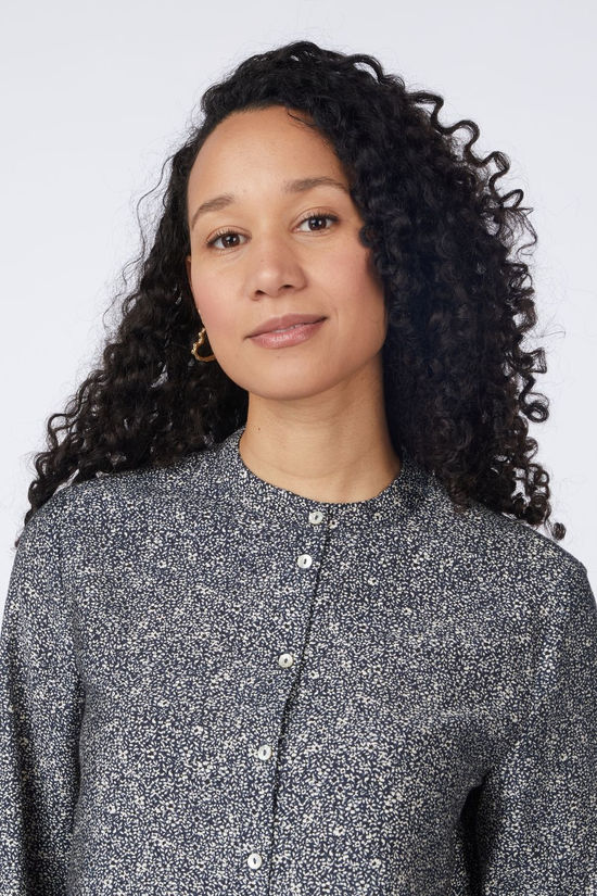 YERSE Printed Navy Shirt