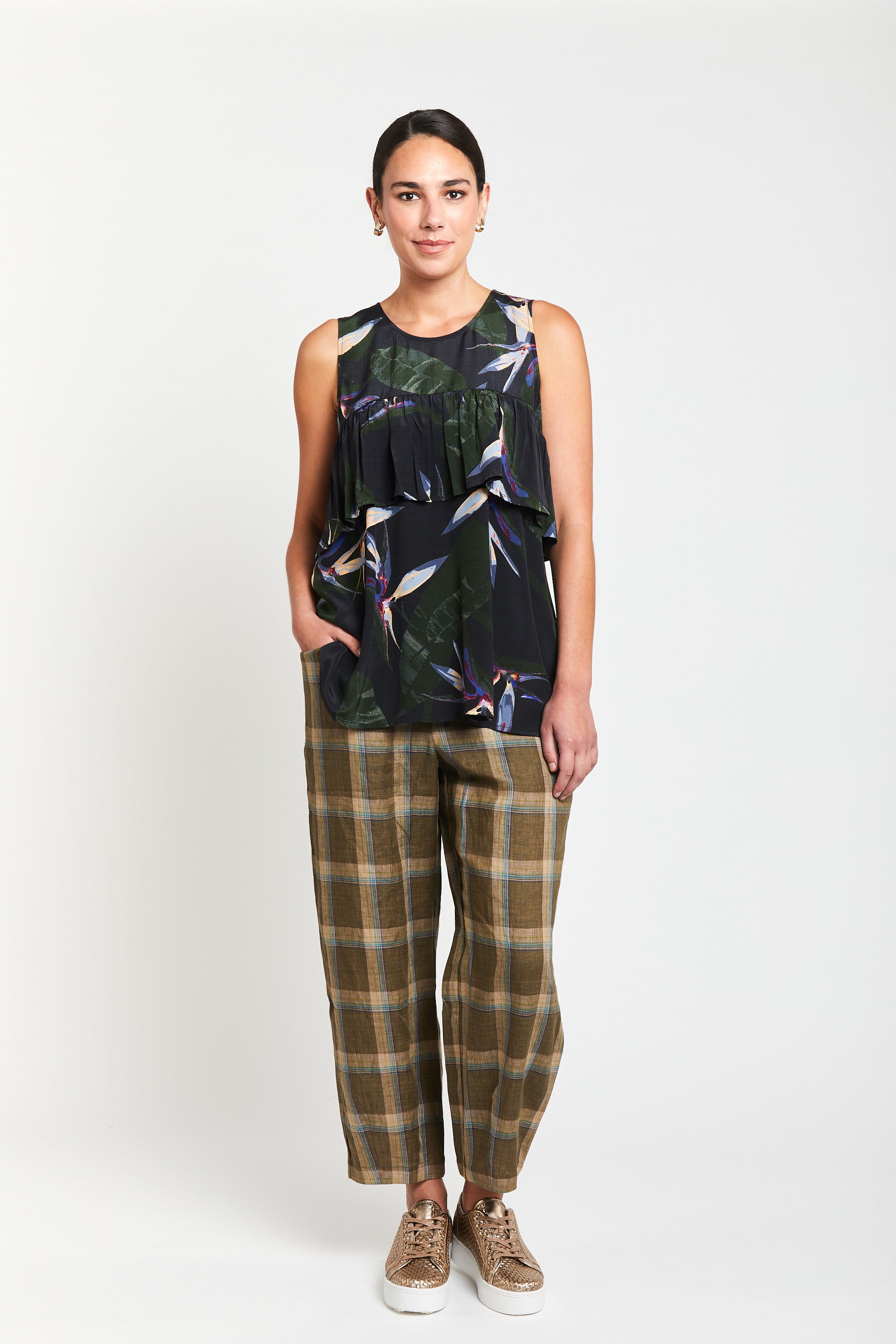 Dublin Devon Pant Olive check