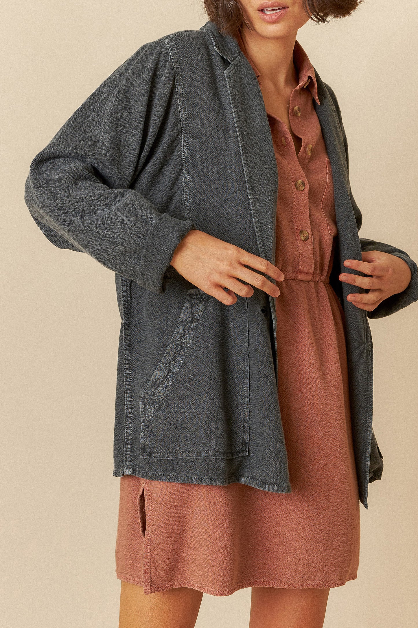 VINTAGE TEXTURED BLAZER