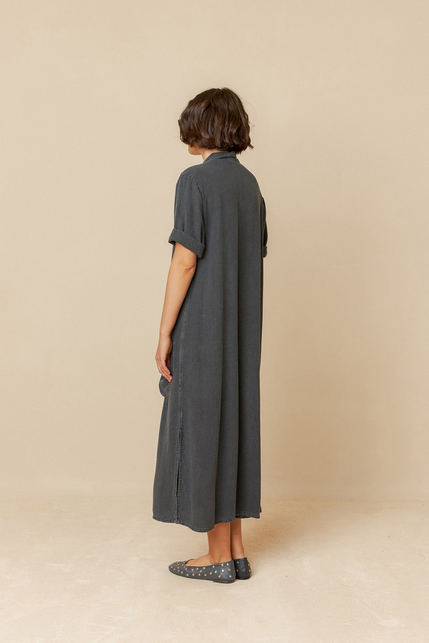 VISCOSE LINEN DRESS