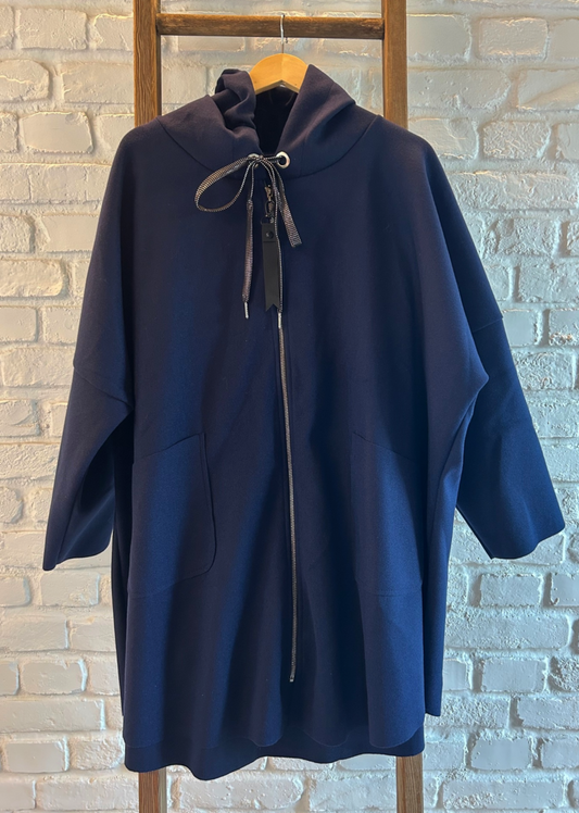 Addison Hood Jacket | Navy