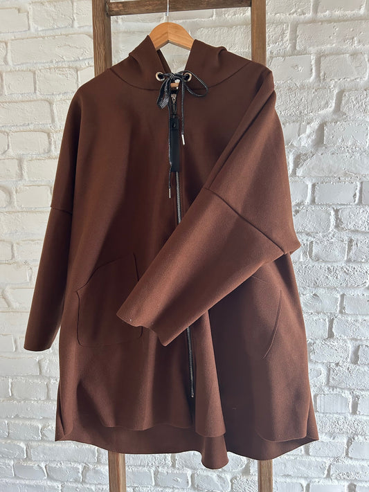 Addison Hood Jacket | Chocolate