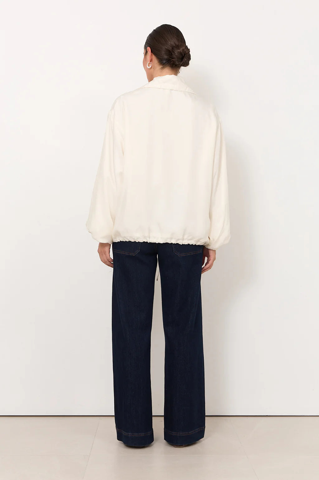 Aude Funnel Neck Cupro Jacket