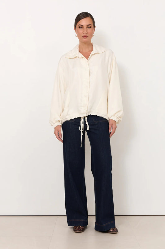 Aude Funnel Neck Cupro Jacket