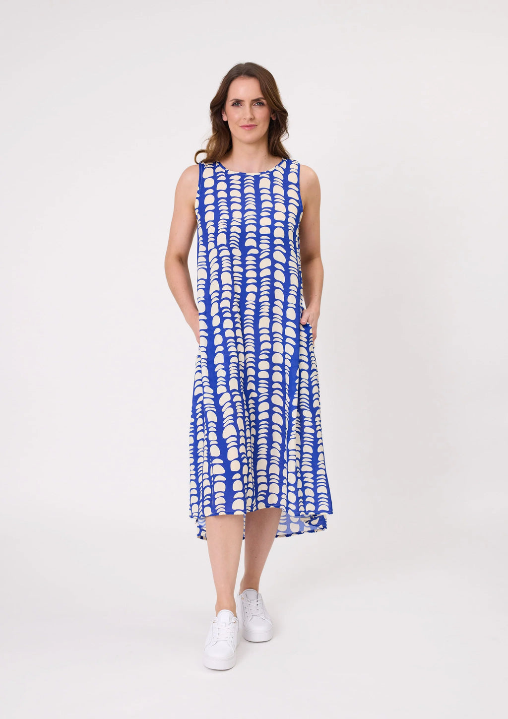 Ana Dress | Cobalt Print