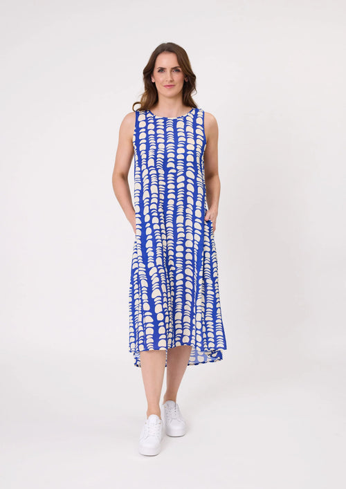 Ana Dress | Cobalt Print