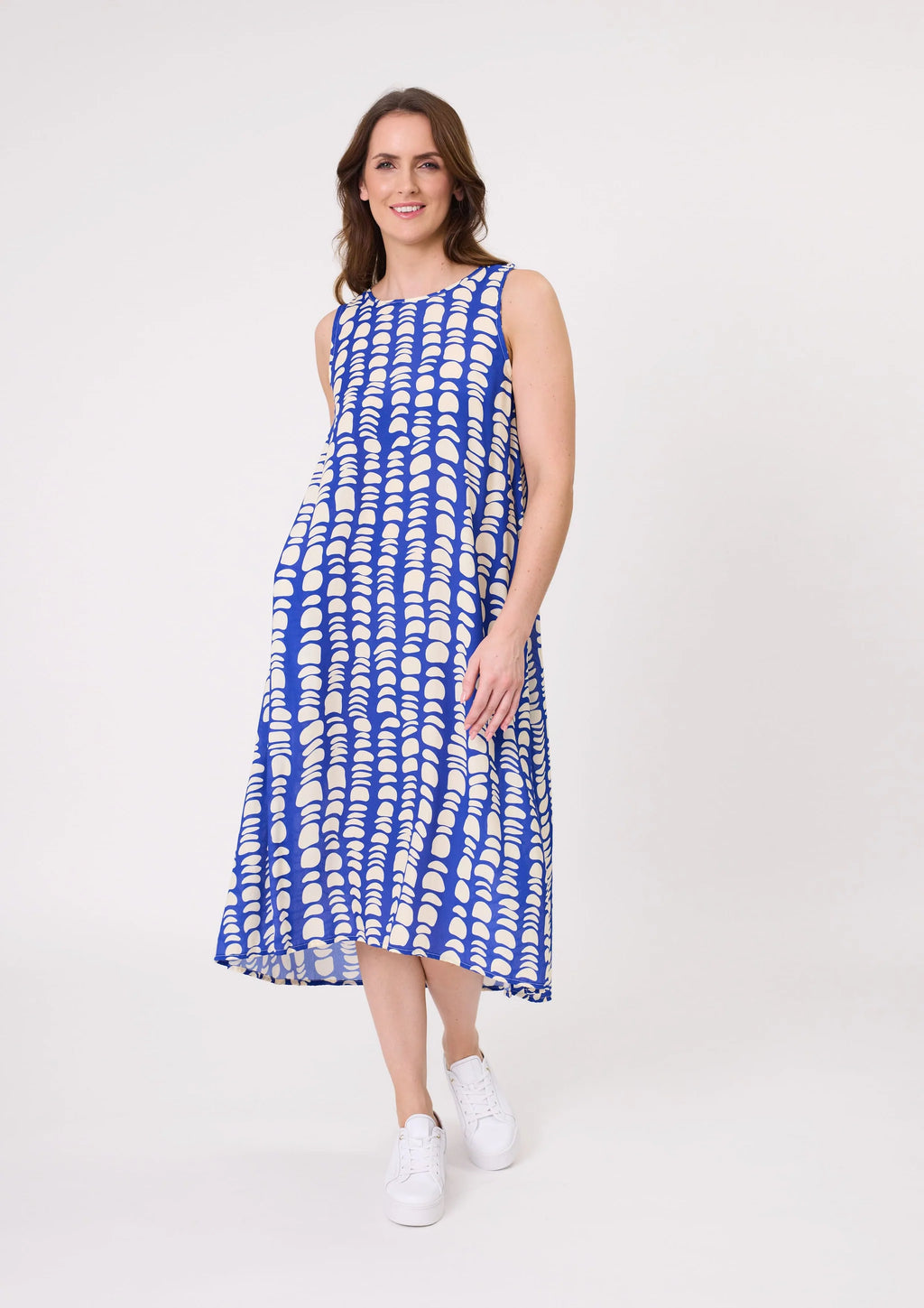 Ana Dress | Cobalt Print