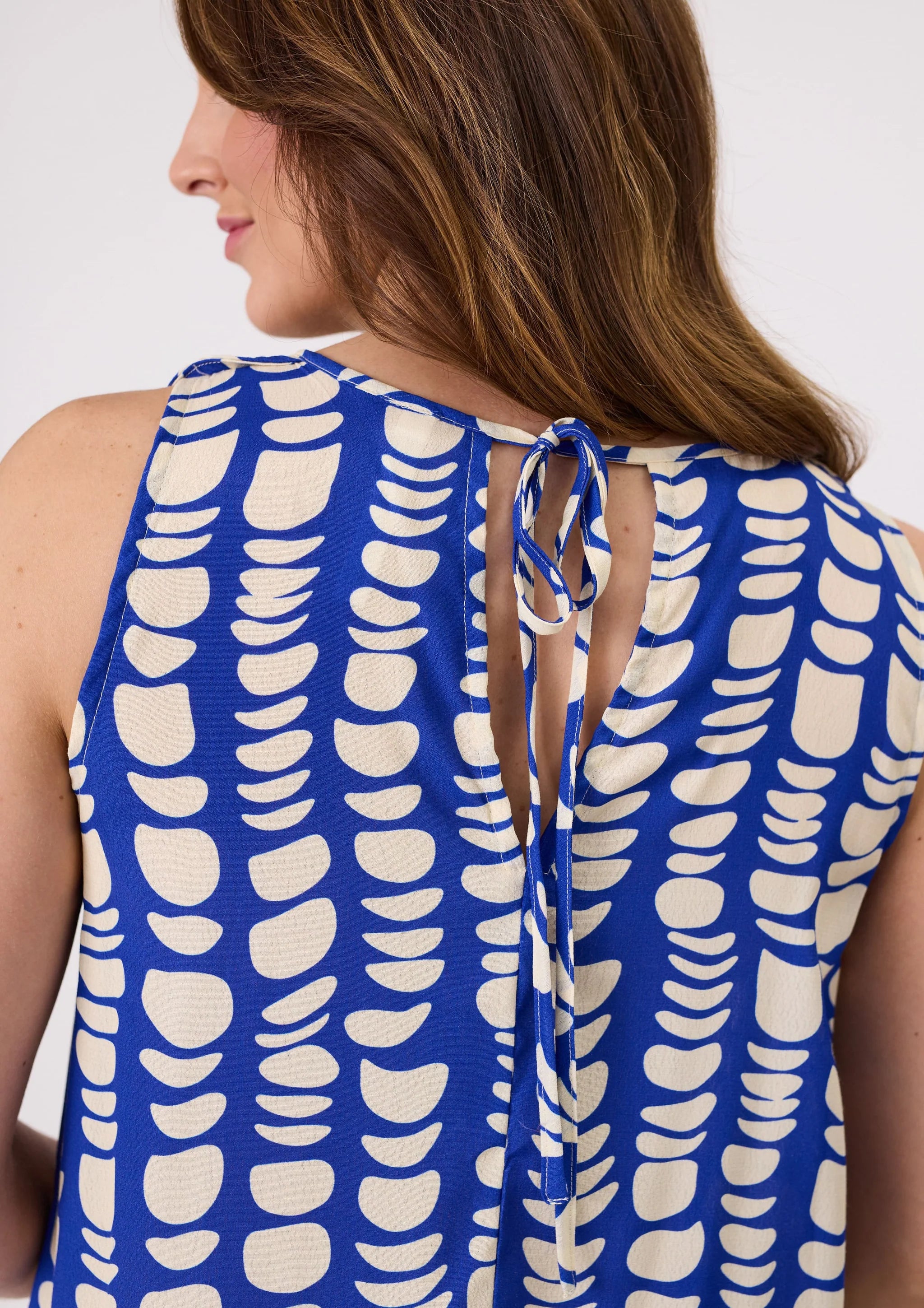 Ana Dress | Cobalt Print