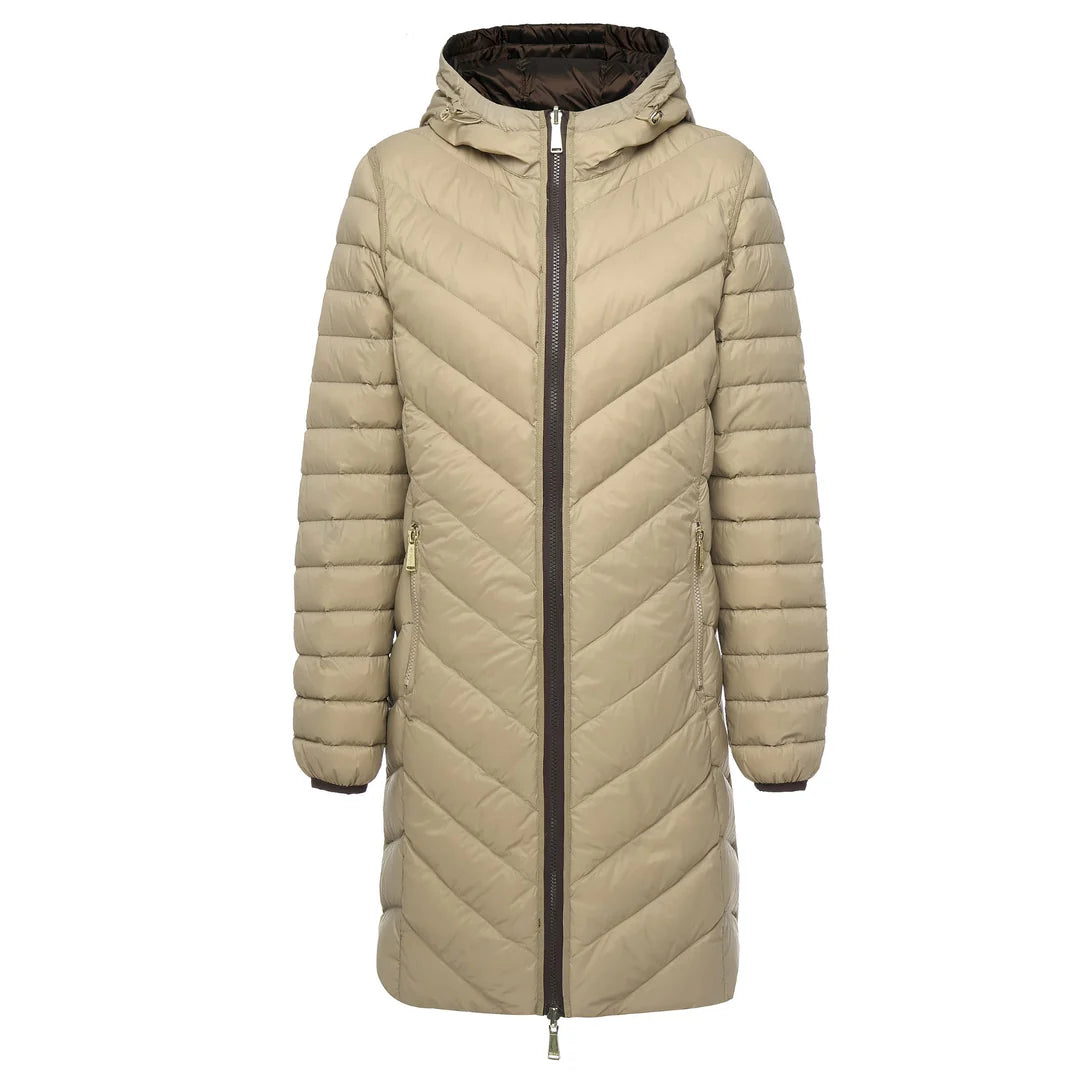 Moke Arnie Reversible Puffer Down Coat Chocolate Palomino