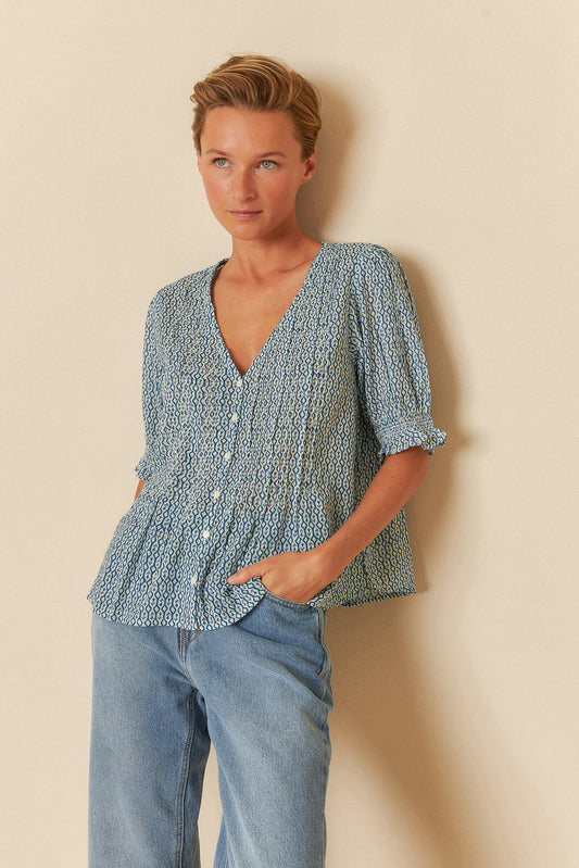 ELASTIC SHORT SLEEVE SHIRT