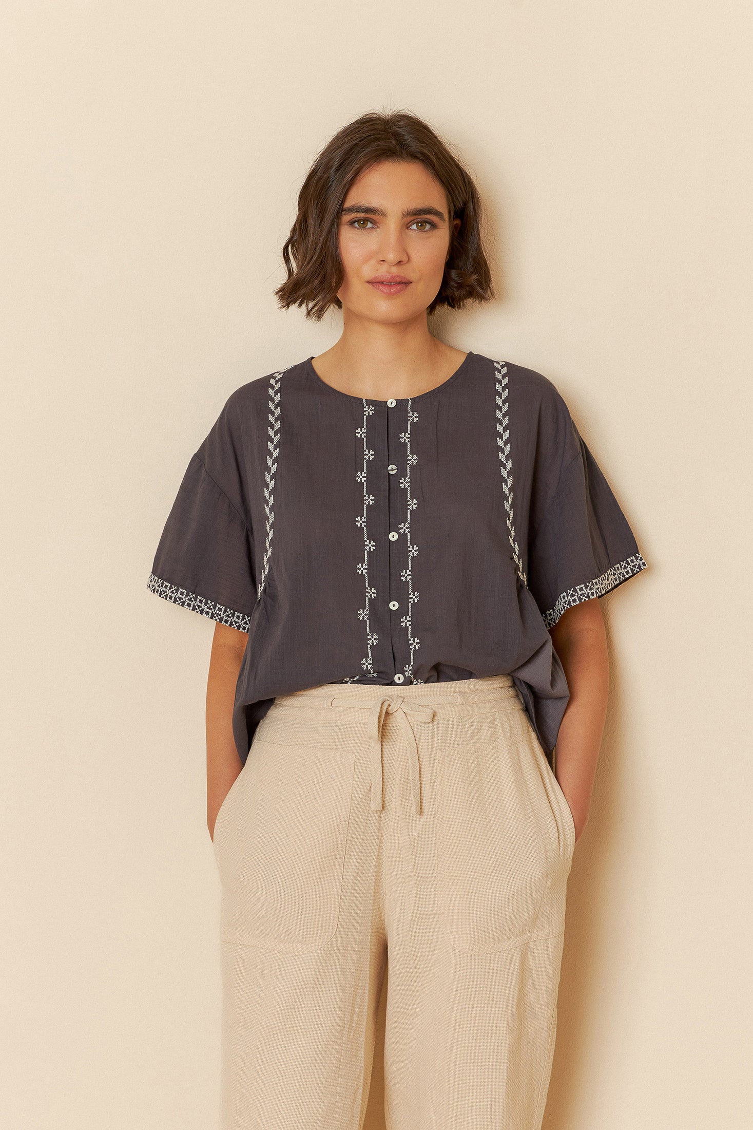 INDI + COLD Embroidered Shirt
