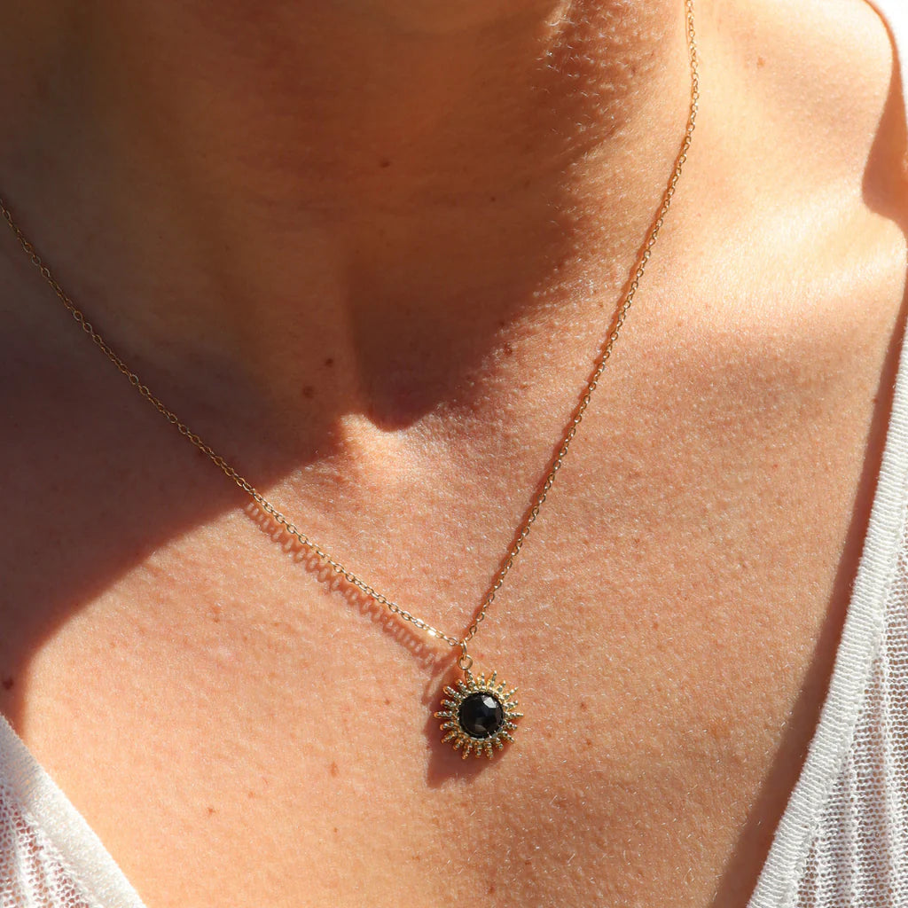 Steel Me Soleil Black Onyx Necklace