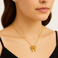 Bow Pendant Necklace – Gold