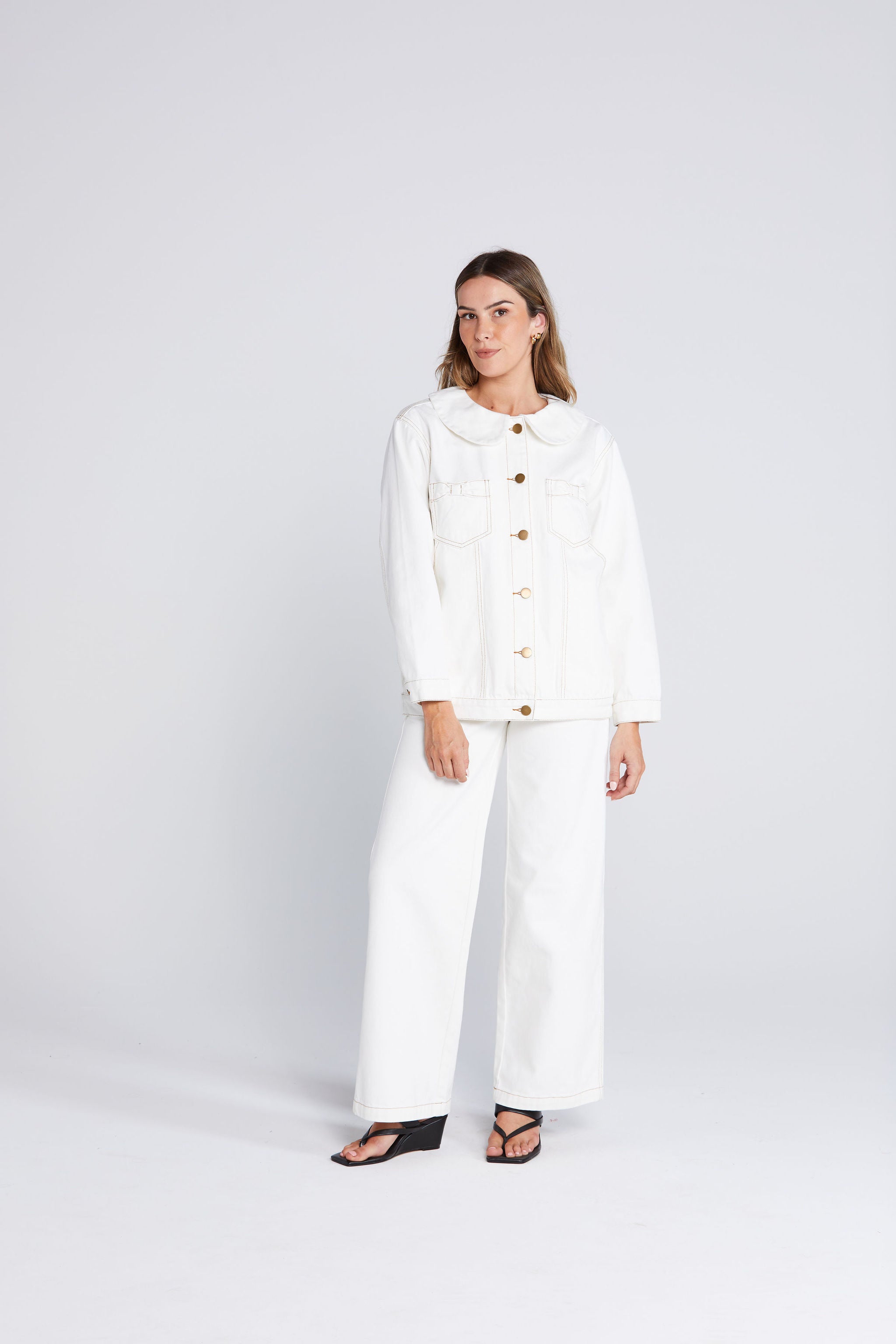 Bowtique Shacket Off White