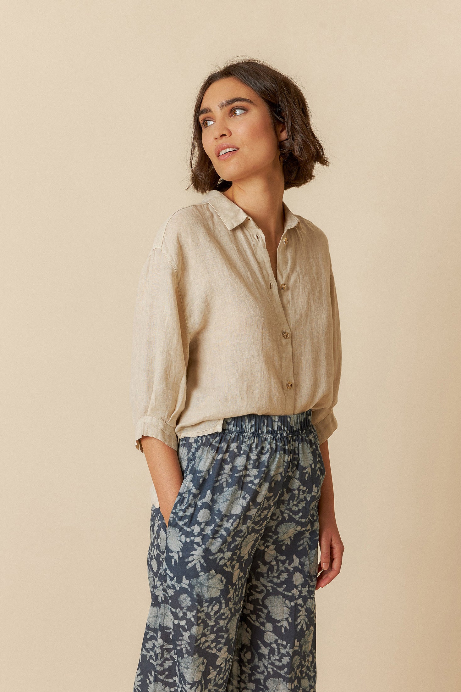 INDI + COLD LINEN SHIRT 