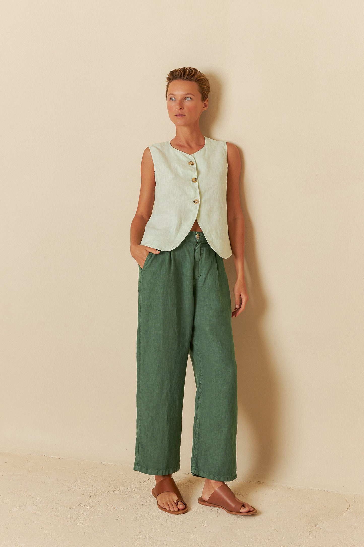 LINEN JARED PANTS