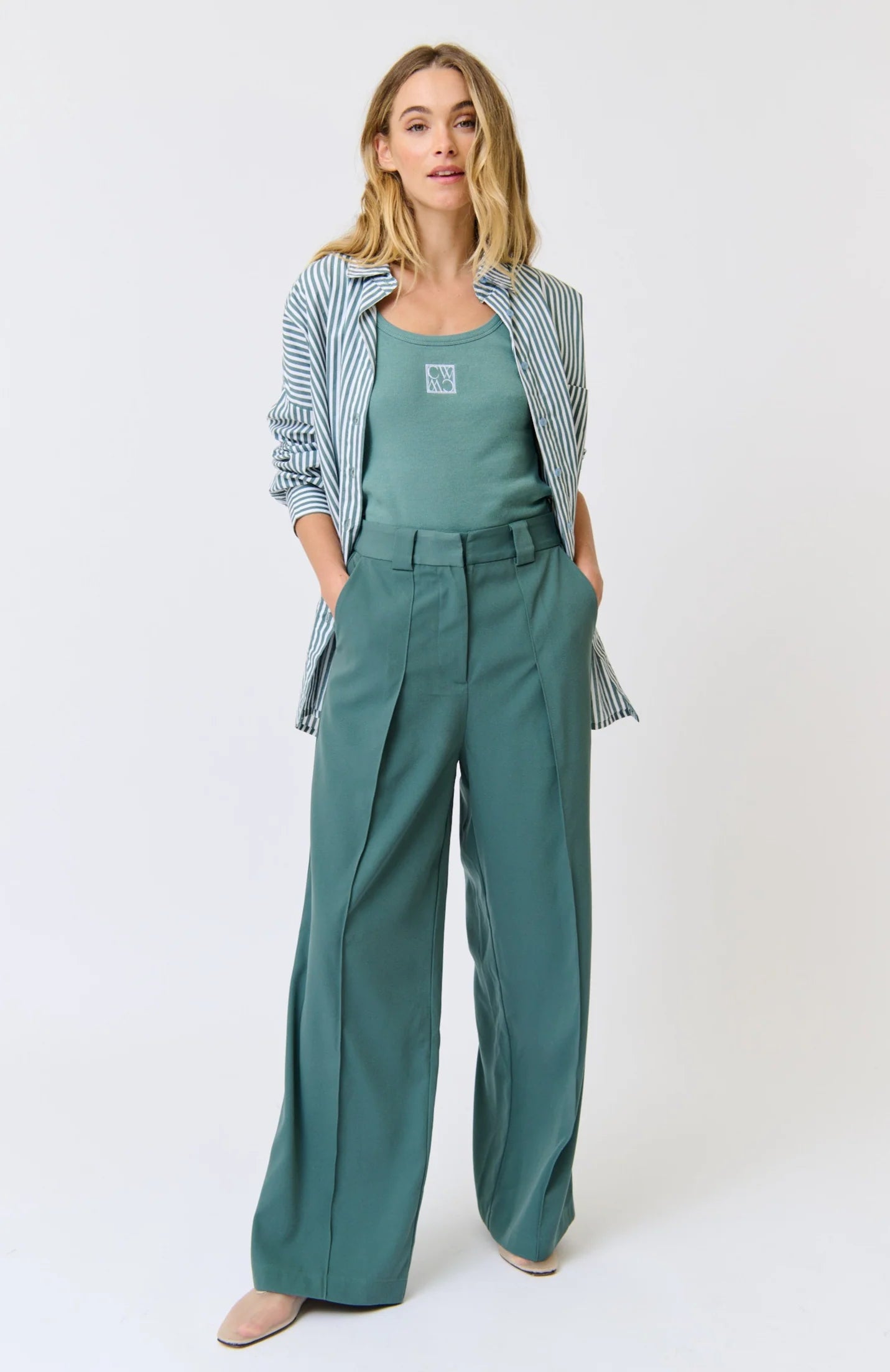 cartel and willow willa pant alpine mist
