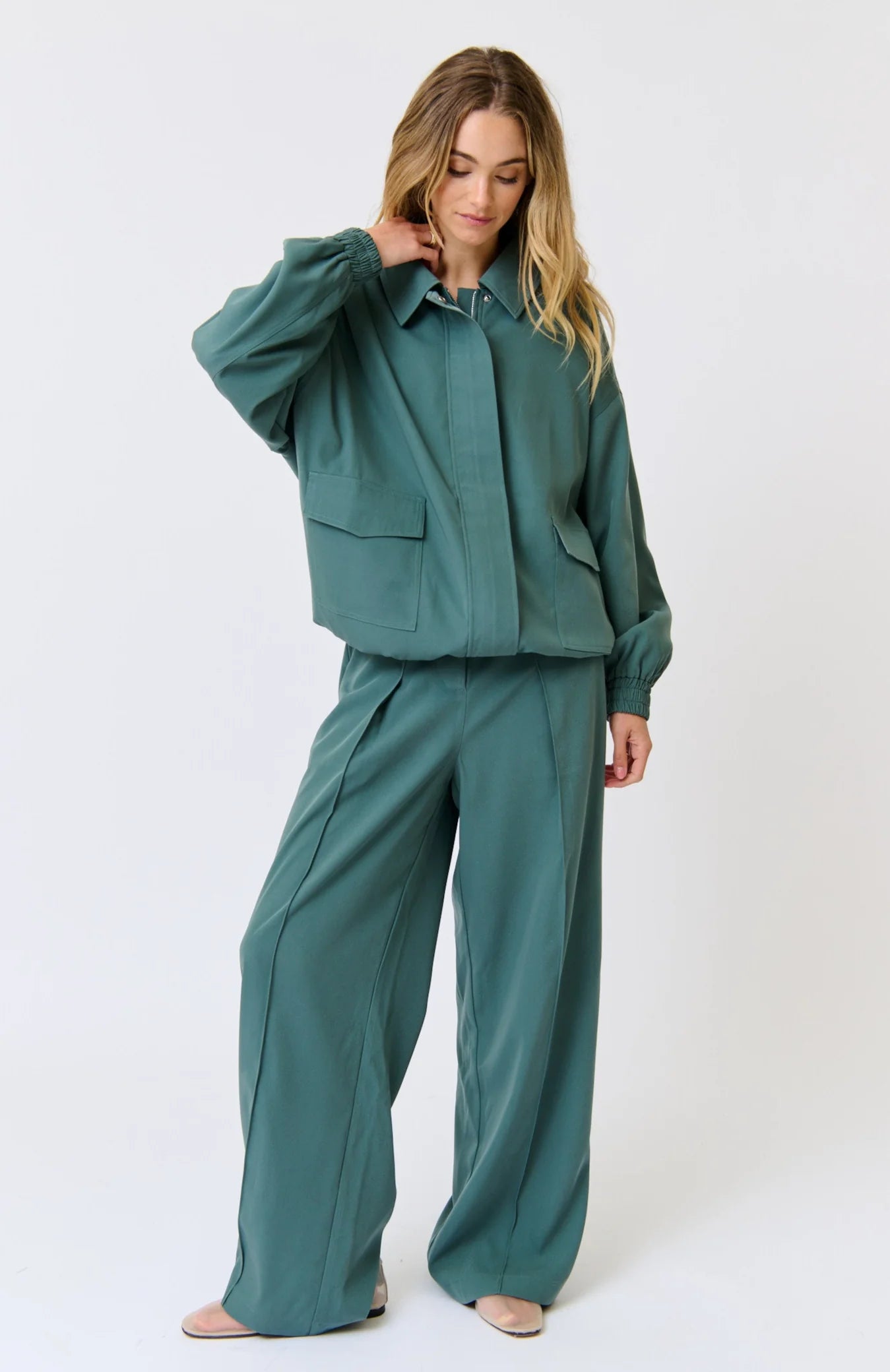 cartel and willow willa pant alpine mist