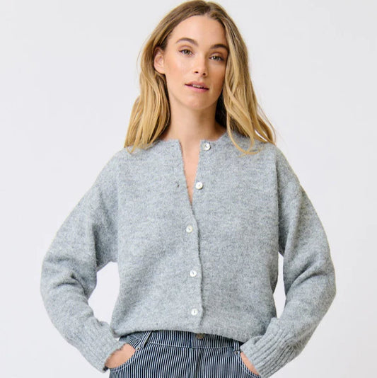 Aurora Knit Cardi - Grey Marle