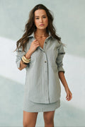 cartel and willow Tamika Shirt Stripe Denim