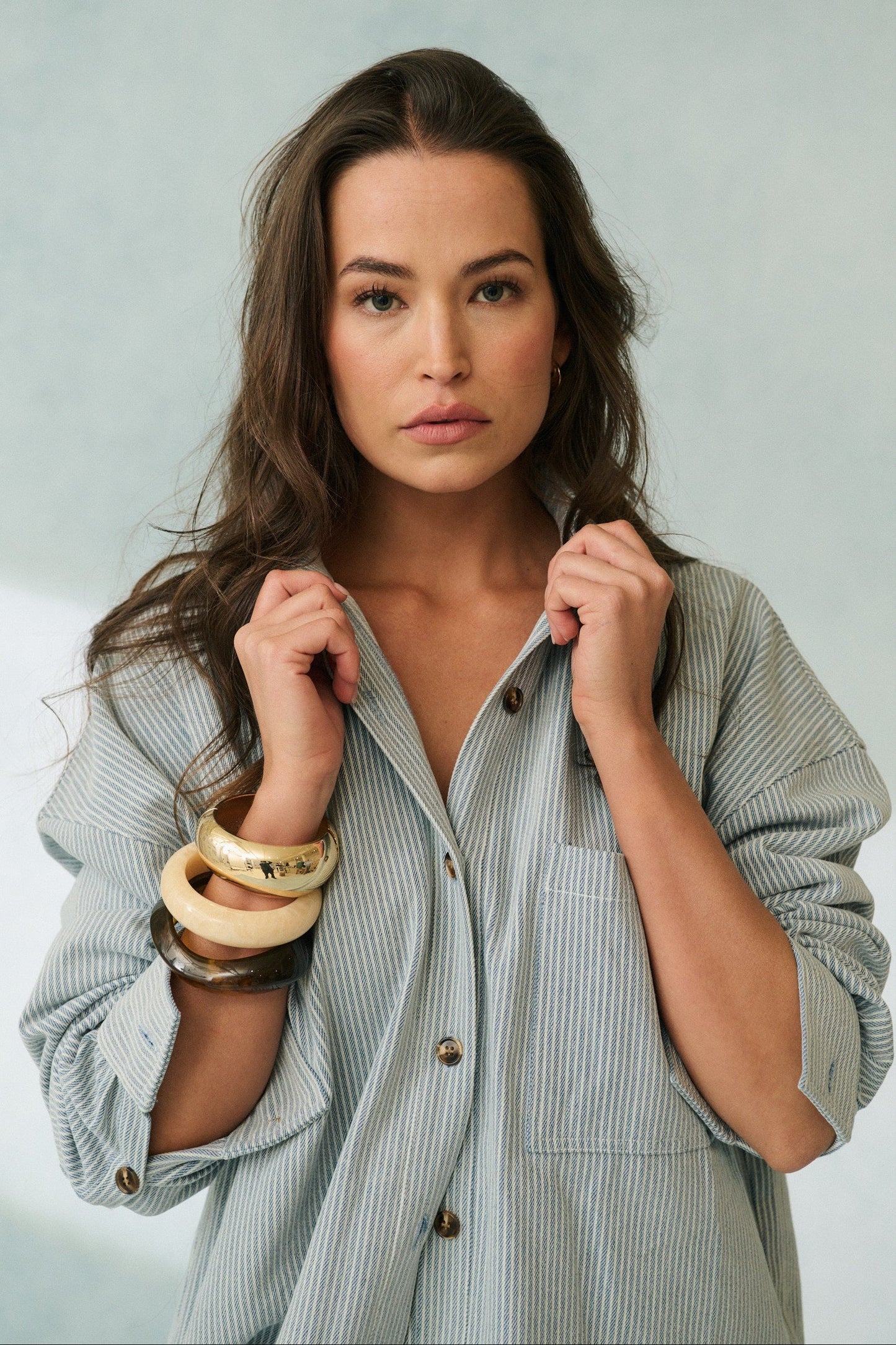 Tamika Shirt Stripe Denim