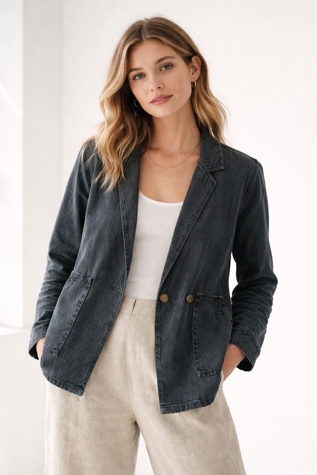 VINTAGE TEXTURED BLAZER